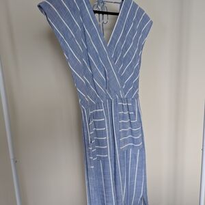Universal Thread Blue and White Striped Maxi Dress